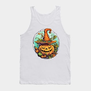 Retro Witchy Halloween #4 Tank Top